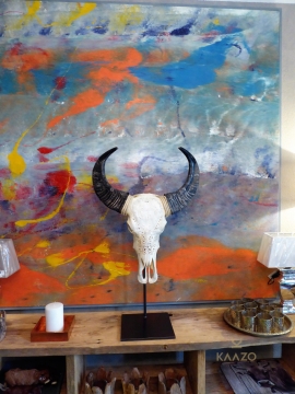Kaazo Swiss Alpine Dreams Water Buffalo Skull Firth Furniture