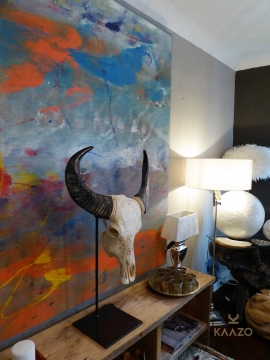Kaazo Swiss Alpine Dreams Water Buffalo Skull Firth Furniture